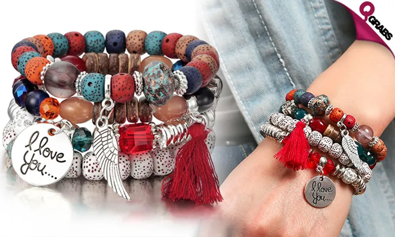 4-Piece Bohemian Style Bracelet!